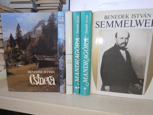 Benedek István - 4db Benedek könyv: Csavargás az alpokban + Mandragóra 1-2. (India, Tibet) +Csineva I-II+ Semmelweis