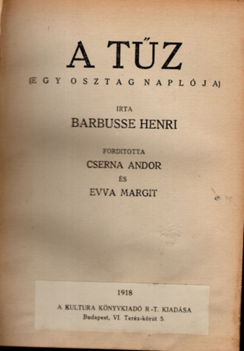 Henri Barbusse - A tz