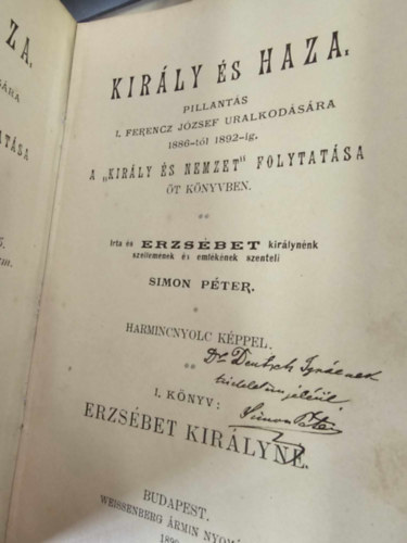 Simon Pter - Kirly s haza I. - V. knyv (Pillants I.Ferencz Jzsef uralkodsra 1886-tl 1892-ig)