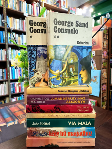 Eric Knight, John Knittel, Jean De La Fontaine, Flaubert Gustave, Daphne Du Maurier, Maugham Somerset W., Somerset Maugham, Sand George Theodore Dreiser - Vil�girodalom 8 darabos K�NYVMENT� AJ�NLAT:  Carrie, dr�g�m..., L�gy h� �nmagadhoz, Via Mala, A szerelmes kurtiz�n, Bovaryn�