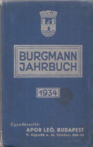 Burgmann Jahrbuch 1934. (Árukatalógus)