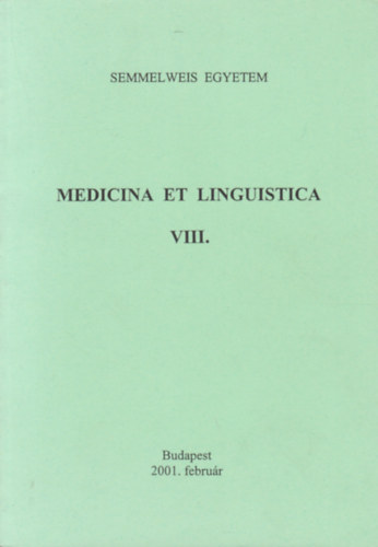 Medicina et Linguistica VIII.