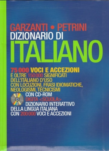 Dizionario di italiano (Garzanti - Petrini) (olasz egynyelvű szótár)
