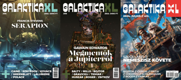 Dr. Mund Katalin (szerk.) - 3 db Galaktika XL - szórványszámok: Galaktika 395XL + Galaktika 399XL + Galaktika 412XL