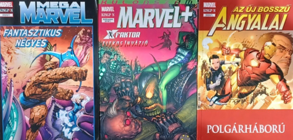 Mega Marvel 5. - Fantasztikus Ngyes 2020/1 + Marvel  Az j Bossz Angyalai  - Polgrhbor 2020/1 + Marvel+ klnszm: 2019/1. X-Faktor - Titkos invzi (3 m)