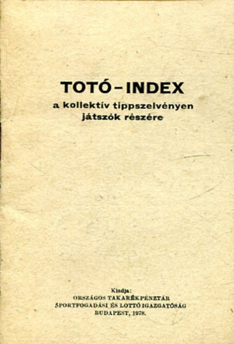 Tot-index a kollektv tippszelvnyen jtszk rszre