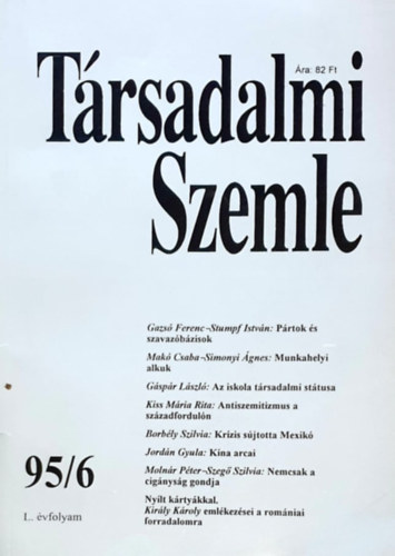 Trsadalmi Szemle (L. vfolyam) 1995/6.