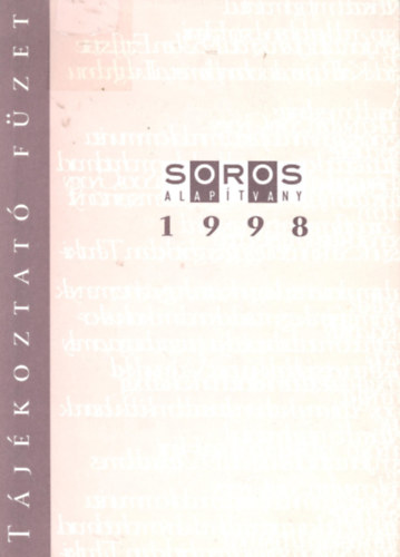 Soros alaptvny 1998 - Tjkoztat fzet