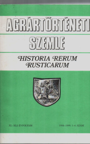 Agr�rt�rt�neti szemle XL- XLI. �vfolyam (1998-1999 /1-4. sz�m)