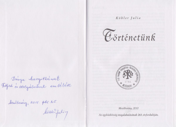 K�hler Julia - T�rt�net�nk (Dedik�lt)