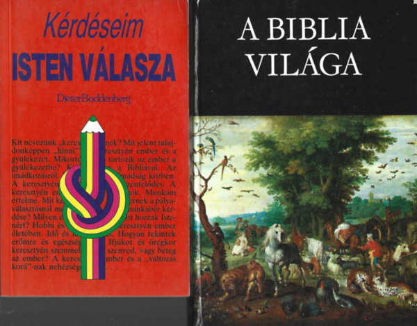2 db könyv, Dieter Boddenberg: Kérdéseim-Isten válasza, Rapcsányi László: A biblia világa