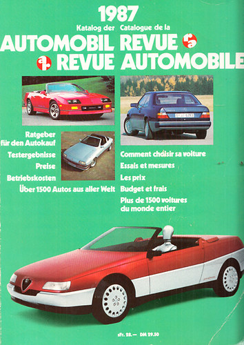 Katalog der Automobil Revue '87 - Catalogue de la Revue Automobile (N�met-francia nyelv�)