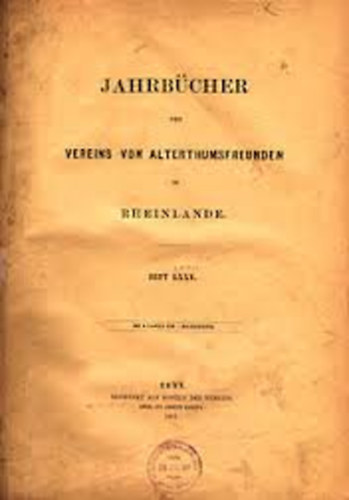 Nincs - Jahrbucher Des Vereins Von Alterthumsfreunden Im Rheinlande