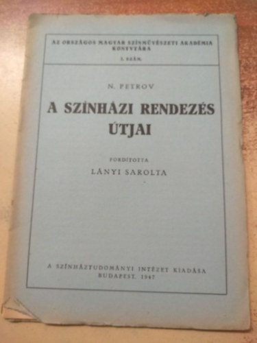 N. Petrov - A sz�nh�zi rendez�s �tjai