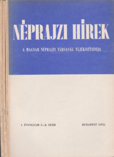 Nprajzi hrek 1972/1-6. (teljes vfolyam, 3 ktetben)