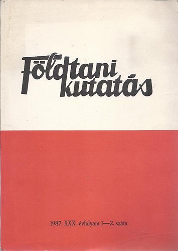 Dank Viktor dr. - Fldtani kutats 1987. XXX. vfolyam 1-2. szm