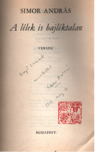 Simor Andr�s - A l�lek is hajl�ktalan (dedik�lt)