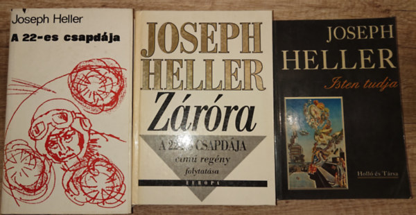 Joseph Heller - 3 kötet Joseph Hellertől: A 22-es csapdája, Záróra, Isten tudja