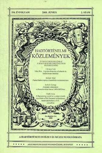 Hadtrtneti kzlemnyek 116. vf., 2.szm, 2003. jnius