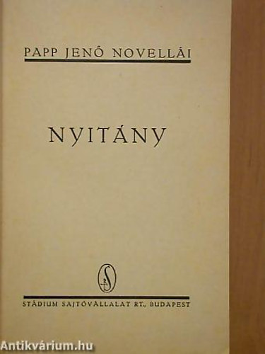 Papp Jen� - Nyit�ny