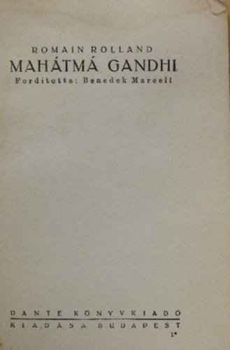 Romain Rolland - Mahtm Gandhi