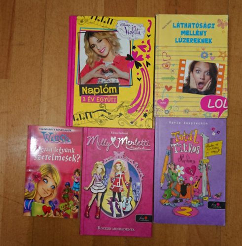 Marie Desplechin, Marni Bates Elena Peduzzi - 5 könyv kamaszlányoknak: Hogyan legyünk szerelmesek? Milly Merletti Divatálmok - Rocker miniszoknya, Totál titkos naplóm, Láthatósági mellény lúzereknek, Naplóm - 3 év együtt - Disney Violetta