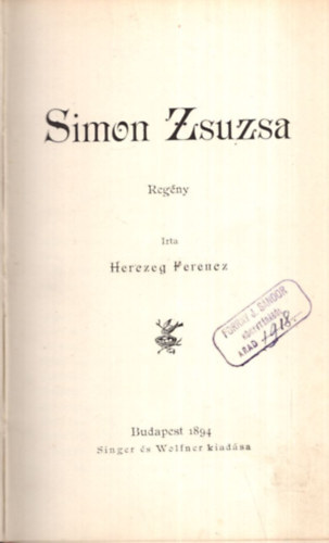 Herczeg Ferencz - Simon Zsuzsa