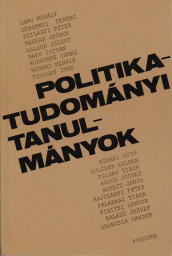 Polgr Tibor - Politikatudomnyi tanulmnyok