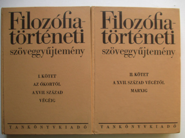 Simon Endre  (szerk) - Filoz�fiat�rt�neti sz�veggy�jtem�ny I-II.