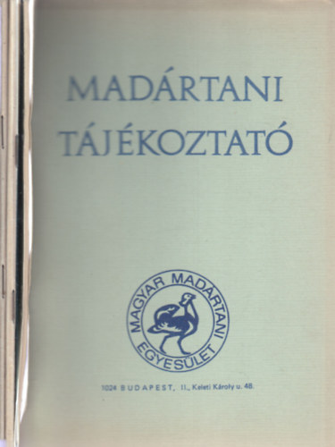 3 db. Mad�rtani t�j�koztat� sz�rv�ny lapsz�m (1977. novmber-december + 1980. okt�ber-december + 1981. okt�ber-december)