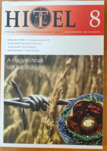 Hitel 8 - XXVII. évfolyam 2014. augusztus