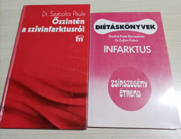 Dr. Kuntner Mária Szabolcs Paula (szerk.) - Őszintén a szívinfarktusról + Infarktus - Zsírszegény étrend (diétáskönyvek)