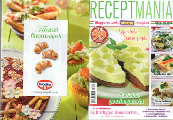 Duzs Mria  (szerk.) - 5 db Szakcs fzet: Receptmnia 2013/6. + Dr. Oetker - Tavaszi finomsgok 49. sz. + Npszer palacsintk - Receptek a nagyitl 17 + Receptsarok 2021 + Konyhasziget 2020/5