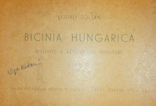 Kodly Zoltn - Bicinia Hungarica 1.