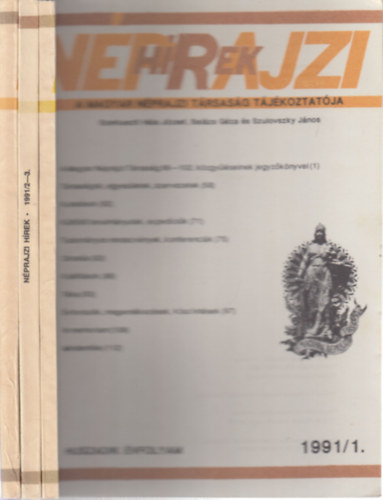 Nprajzi hrek 1991/1-4. (teljes vfolyam, 3 db. lapszm)