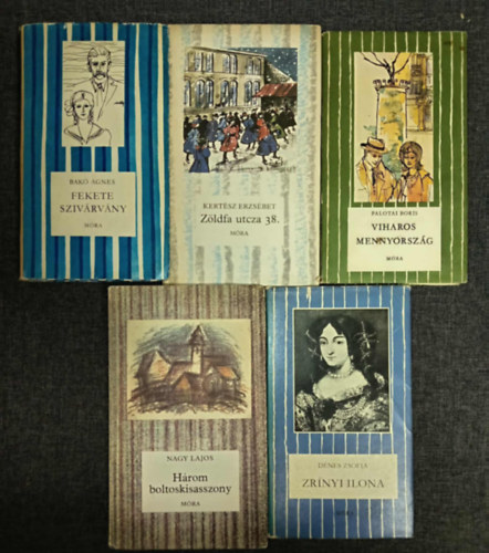 Kert�sz Erzs�bet, Palotai Boris, Nagy Lajos, D�nes Zs�fia Bak� �gnes - (5db) Cs�kos K�nyvek ifj�s�gi k�nyvcsomag a 12-16. �ves koroszt�ly sz�m�ra: Fekete sziv�rv�ny / Z�ldfa utza 38. / Viharos mennyorsz�g / H�rom boltoskisasszony / Zr�nyi Ilona