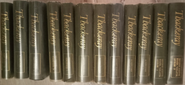 Sznobok könyve Esszék, vázlatok, levelek I.-II. + A Newcome család I.-II. + Henry Esmond törtánete + Kisregények + Hiúság vására + Pendennys története I.-II + Viriniai testvérek I.-II. + Nemes Barry Lyndon úr emlékiratai (számozott)