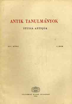 Moravcsik Gyula  (szerk.) - Antik tanulm�nyok-Studia antiqua XVI. k�tet 2. sz�m