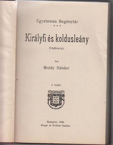 Brdy Sndor - Kirlyfi s koldusleny