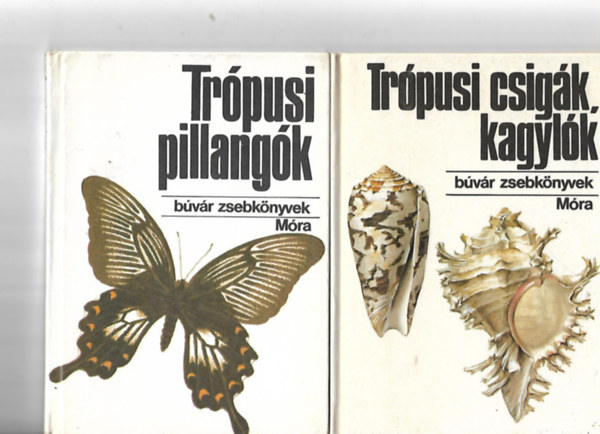 Trópusi pillangók+ Trópusi csigák, kagylók (Búvár zsebkönyvek) 2 kötet