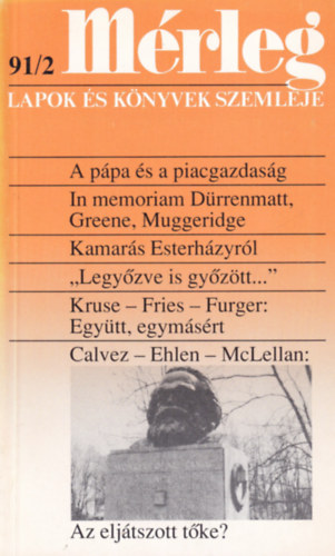 Mrleg - Lapok s knyvek szemlje - 27. vfolyam 1991/2