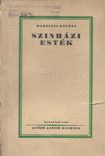 Harsnyi Klmn - Sznhzi estk