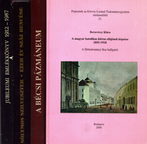 Dr. Zombori Istv�n  (szerk.), Berzeviczy Kl�ra, S�lymos Szilveszter Timk� Imre (szerk.) - 4 db vall�si k�nyv: A Hajd�dorogi Biz�nci Katolikus Egyh�zmegye jubileumi �vk�nyve 1912-1987 + A B�csi P�zm�neum + Ezer �v sz�z benc�se + A magyar katolikus kl�rus elitj�nek k�pz�se 1855-1918