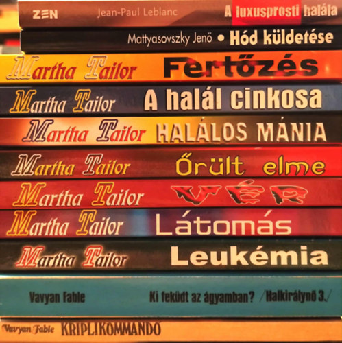 Vavyan Fable, Mattyasovszky Jen, Jean-Paul Leblanc Martha Tailor - 11 db krimi regny