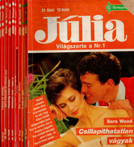 ismeretlen - 10 db Jlia magazin 21-30. fzet. ( Csillapthatatlan vgyak+Nlkled szegny vagyok+Te vagy az igazi+Bzz bennem,kedves+Karodban vr a boldogsg+Veszlyes csk-des z+Hzassg tuds mdra+Ezt a meccset n nyerem meg+Ltszat s