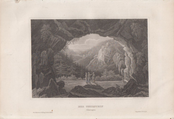 Der Thorstein (Th�ringen) (Thorstein sziklakapu, T�ringiai erd�, N�metorsz�g, Eur�pa) (16x23,5 cm m�ret� eredeti ac�lmetszet, 1856-b�l)