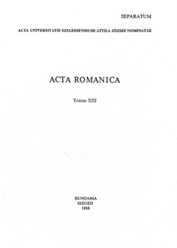 Acta Historica Tomus XXIII.