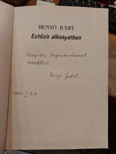 Beny� Judit - Ext�zis alkonyatban (dedik�lt)