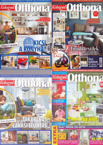 Sz�cs Eszter  (f�szerk.) - 4 db Kiskegyed Otthon magazin: 2010. augusztus, 2018. okt�ber-november, 2019. febru�r-m�rcius, 2019. j�nius-j�lius