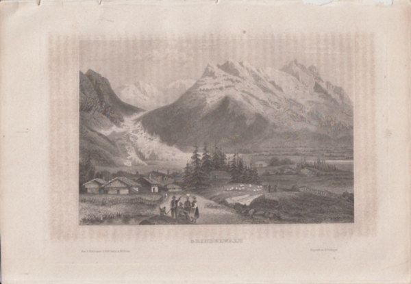 Grindelwald (kzsg, Svjc, Eurpa) (16x23,5 cm lapmret eredeti aclmetszet, 1856-bl)